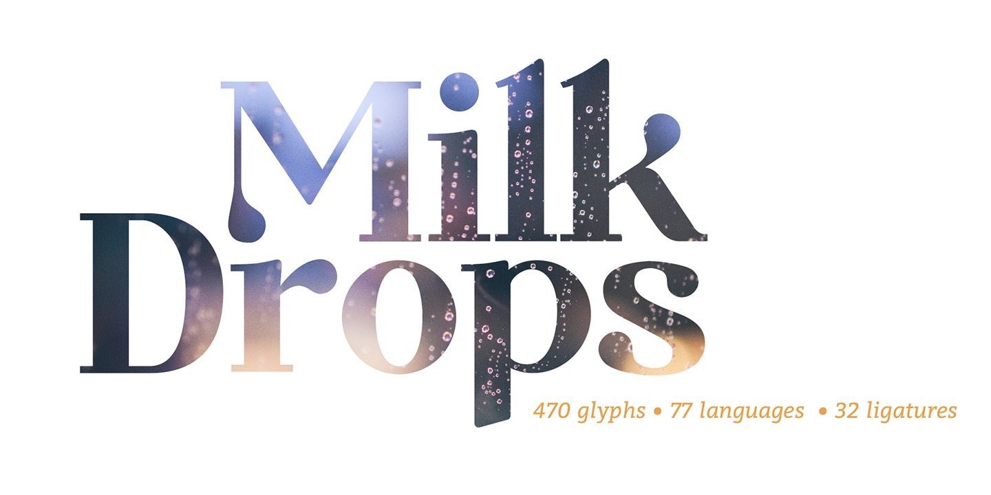 Beispiel einer Milk Drops-Schriftart